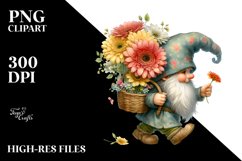 Detailed Gnome with Gerbera Bouquet Product Image 1