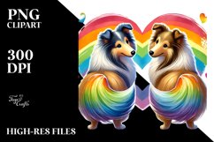 Rainbow Collie Sticker Product Image 2