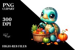 Baby Turtle with Basket | Sublimation | Clipart Product Image 3