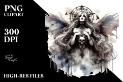 Washed Gothic Fairy | Clipart Product Image 1