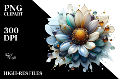 Abstract Sunflower PNG Product Image 2