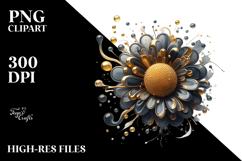 Abstract Sunflower PNG Product Image 2