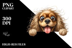 Crazy Looking Cocker Spaniel Smiling | Sublimation | Clipart Product Image 1