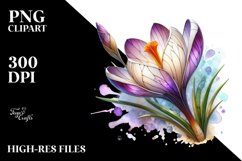 Detailed Wooden Crocus | Summer Clipart Product Image 3
