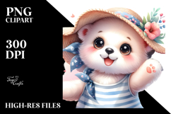 Cute Baby Bear with Singer Look, PNG Product Image 2