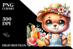 Cute Baby Bear with Singer Look, PNG Product Image 2