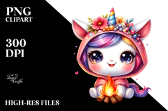 Vibrant Smiling Baby Unicorn, High-Res PNG Product Image 2
