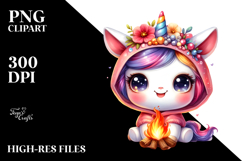cute Unicorn Campfire PNG Product Image 2