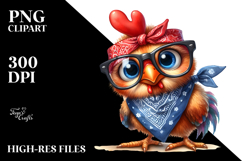 Funny Rooster Chick PNG Product Image 2