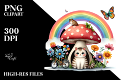 Colorful CAT House Rainbow Illustration Product Image 2