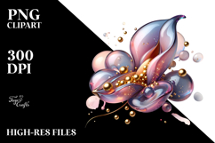 Abstract Glossy Sweet Pea PNG Product Image 2