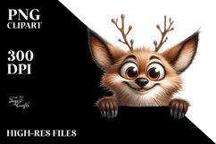 Crazy Fur Watercolor Deer Popping Clipart Product Image 1