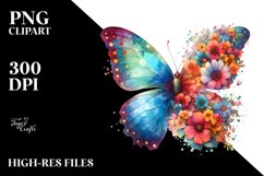 Retro Vibrant Butterfly | Clipart Product Image 1