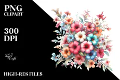 Jar Hawaiian Flowers Illustration Sublimation Clipart Product Image 2