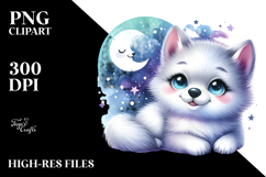 Colorful Baby Arctic Wolf, Transparent PNG Product Image 2