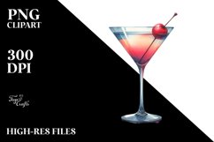 Martini Sublimation Clipart Product Image 3
