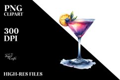 Martini Sublimation Clipart Product Image 3