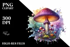 Shiny Magical Mushroom, Transparent PNG Product Image 1