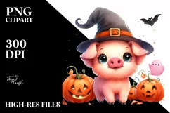 Cute Baby Pig Illustration Sublimation Clipart Product Image 3