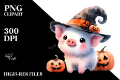 Cute Baby Pig Illustration Sublimation Clipart Product Image 2