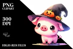 Cute Baby Pig Illustration Sublimation Clipart Product Image 1