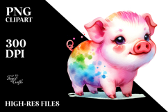 Cute Baby Pig Clipart Product Image 2