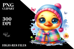 Warm Baby Duck with Blanket, PNG Product Image 2