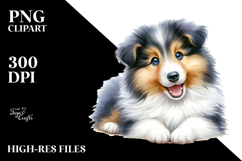 Watercolor Baby Collie PNG Product Image 2