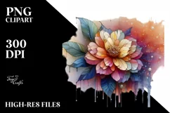 Abstract Wooden Stained Marigold | Clipart Product Image 3
