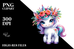Cute Unicorn with Cool Haircut, Transparent PNG Product Image 2
