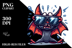 Quirky Bat with Sunglasses PNG Product Image 2