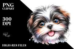 Watercolor Baby Shih Tzu, Joyful PNG Product Image 2