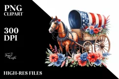 Watercolor Vintage Wagon | Summer Sublimation Clipart Product Image 1