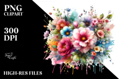 Whimsical Flower Painting, Transparent PNG Product Image 2