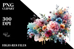 Whimsical Flower Painting, Transparent PNG Product Image 2