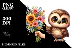 cute Baby Owl Excited Smiling | Sublimation | Clipart Product Image 3