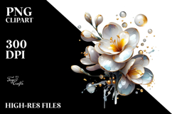 Abstract Glossy Freesia PNG Product Image 2