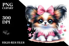 Happy Baby Cartoon Papillon, PNG Product Image 2