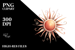 Simple Sun Watercolor PNG Product Image 2