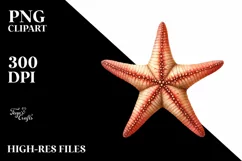Watercolor Sea Star | Summer Sublimation Clipart Product Image 3
