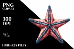 Watercolor Sea Star | Summer Sublimation Clipart Product Image 3