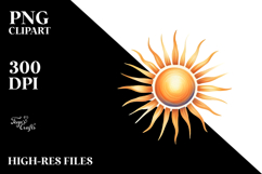Simple Sun Watercolor PNG Product Image 2