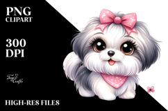 Watercolor Cartoon Havanese, High-Res PNG Product Image 2