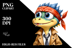 Expressive Dragon with Bandana | Clipart Product Image 2