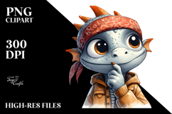 Expressive Dragon with Bandana | Clipart Product Image 2
