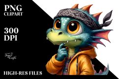 Expressive Dragon with Bandana | Clipart Product Image 2