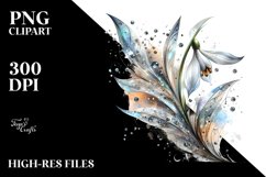 Shiny Snowdrop Material Sublimation Clipart Product Image 3