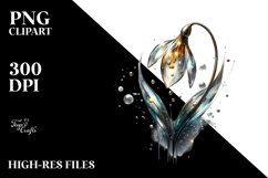 Shiny Snowdrop Material Sublimation Clipart Product Image 1