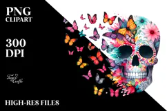 Cute Skull Painting, Transparent PNG Product Image 2