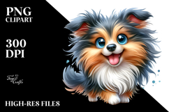 Watercolor Cute Shetland Sheepdog, Transparent PNG Product Image 2
